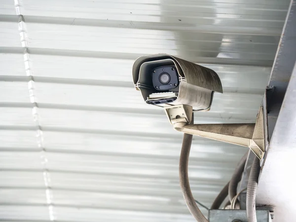 Камера Видеонаблюдения Установленная Аэропорту Метро Контроля Наблюдения Безопасностью Допустить Плохих — стоковое фото