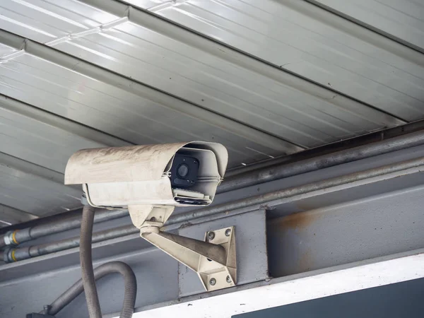 Камера Видеонаблюдения Установленная Аэропорту Метро Контроля Наблюдения Безопасностью Допустить Плохих — стоковое фото
