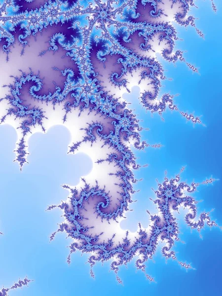 Μπλε Fractal Στροβιλίζεται Ψηφιακά Έργα Τέχνης Για Δημιουργική Γραφιστικής — Φωτογραφία Αρχείου