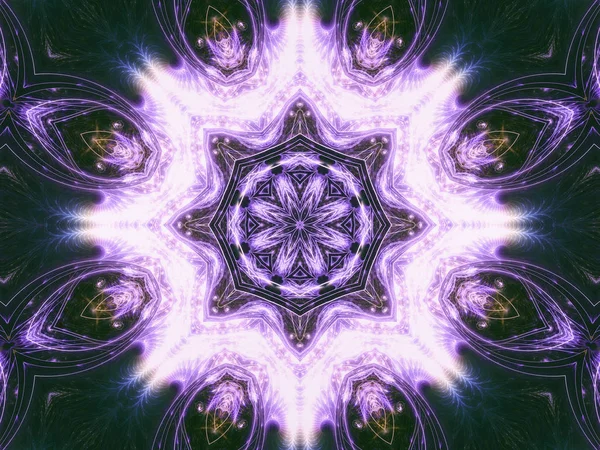 Mandala Fractal Violeta Arte Digital Para Design Gráfico Criativo — Fotografia de Stock