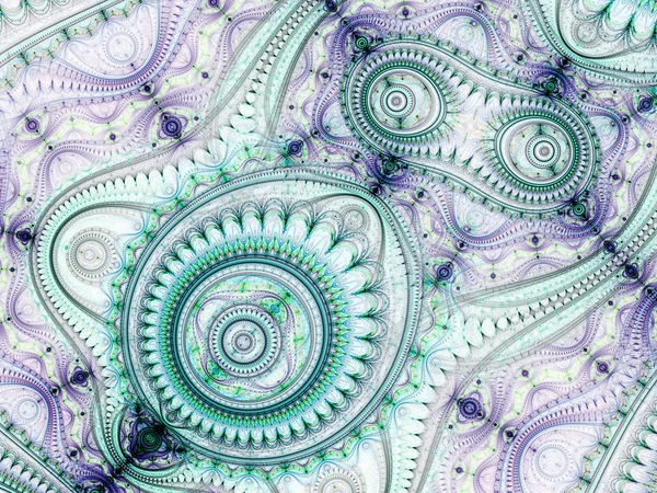 Green Violet Clockwork Texture Digital Artwork Creative Graphic Design — Stock Photo, Image