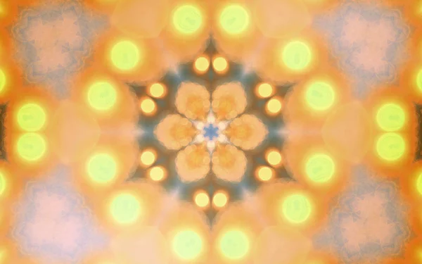 Mandala Fractal Doré Illustration Numérique Pour Conception Graphique Créative — Photo