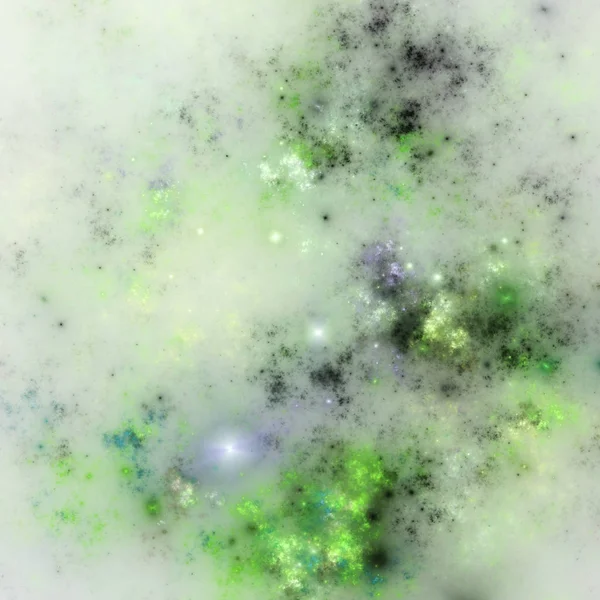 Nebulosa Frattale Verde Chiaro Opere Arte Digitali Grafica Creativa — Foto Stock