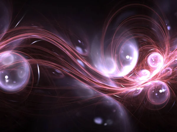 Dark Purple Fractal Swirls Digital Artwork Creative Graphic Design — Stock Photo, Image