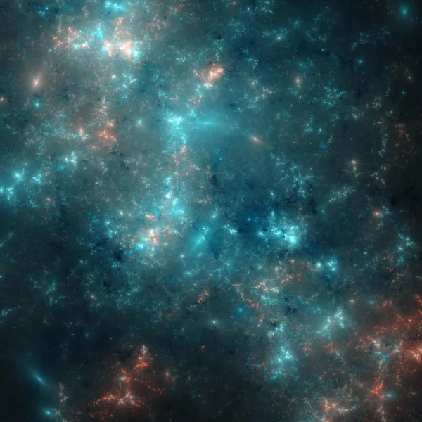 Turquoise fractal nebula, digital artwork for creative graphic design