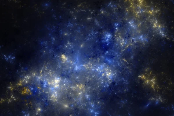 Fraktal Niebieski Żółty Galaxy Cyfrowe Grafiki Dla Kreatywne Projektowanie Graficzne — Zdjęcie stockowe