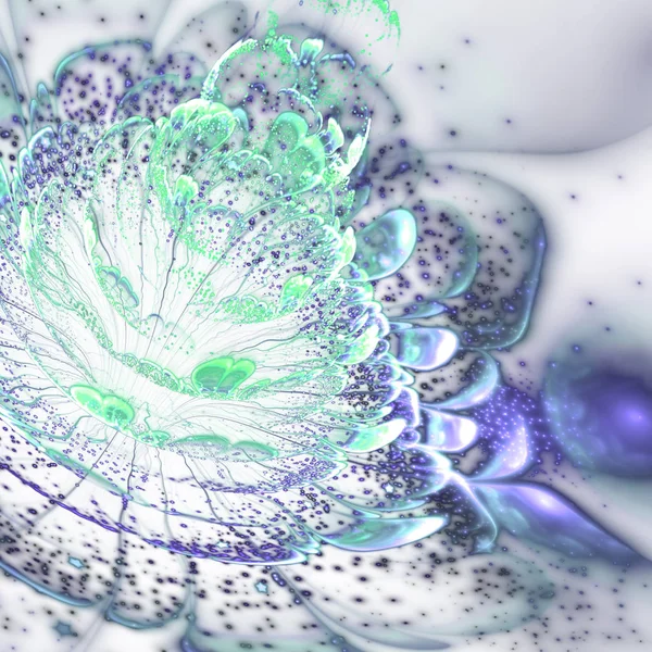 Light Fractal Flower Digital Artwork Creative Graphic Design — Stock Photo, Image