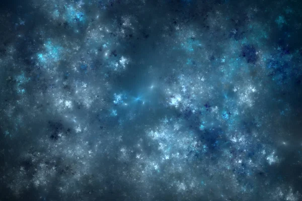 Abstrakt Blå Fractal Nebulosa Digitala Konstverk För Kreativ Grafisk Design — Stockfoto