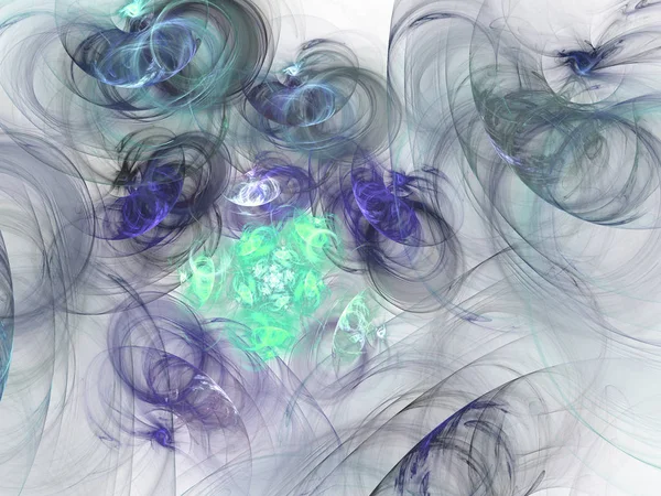 Hafif Yumuşak Fraktal Swirls Yaratıcı Grafik Tasarım Için Dijital Sanat — Stok fotoğraf