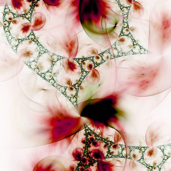 Röda Och Gröna Fractal Textur Digitala Konstverk För Kreativ Grafisk — Stockfoto