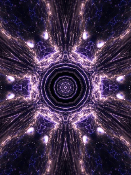 Dark Seamless Fractal Mandala Digital Artwork Creative Graphic Design — Stock Photo, Image
