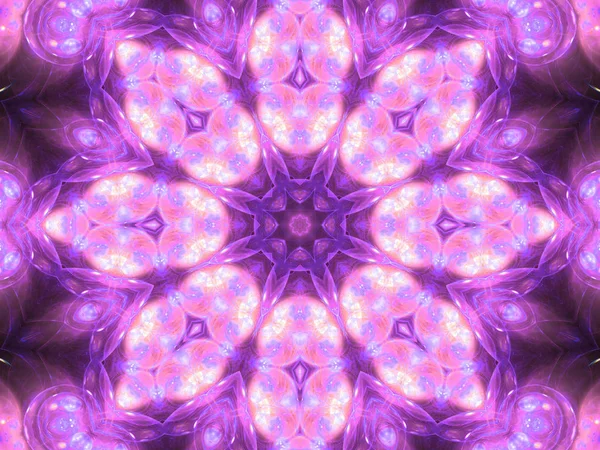 Mandala Fractal Abstrait Violet Illustration Numérique Pour Conception Graphique Créative — Photo