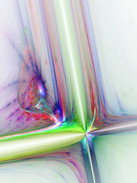 Abstract fractal rainbow cross, digital artwork for creative graphic design
