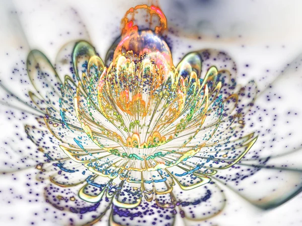 Helle Bunte Fraktale Blume Digitale Kunstwerke Für Kreative Grafische Gestaltung — Stockfoto