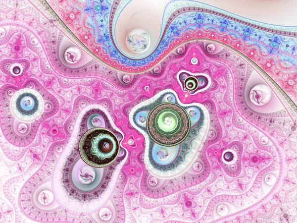 Фиолетовый Фрактальный Часовой Механизм Текстуры Цифровые Произведения Искусства Творческого Графического — стоковое фото