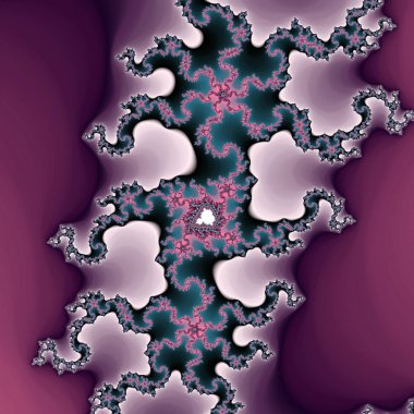 Koyu pembe fraktal spiraller, yaratıcı grafik tasarım için dijital sanat