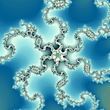 hafif mavi fraktal spiral, yaratıcı grafik tasarım için dijital sanat