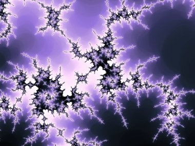 Elektrik menekşe fraktal desen, yaratıcı grafik tasarımı için dijital sanat çalışması