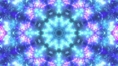 Pastel tonlu fraktal mandala, yaratıcı grafik tasarımı için dijital sanat çalışması