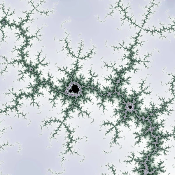 Ανοιχτό πράσινο fractal σχέδιο με mandelbrot, ψηφιακό έργο τέχνης για δημιουργικό γραφικό σχεδιασμό — Φωτογραφία Αρχείου