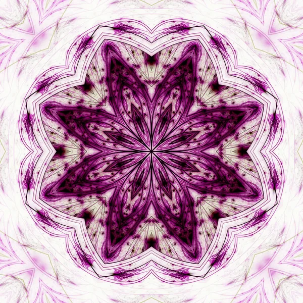 Purpurowa mandala gwiazda, cyfrowa grafika do kreatywnego projektowania graficznego — Zdjęcie stockowe