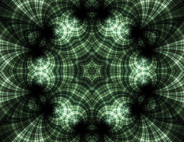 Matrix grünes fraktales Mandala, digitales Kunstwerk für kreatives Grafikdesign — Stockfoto