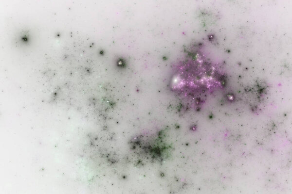 Light pink fractal stars, digital artwork for creative graphic design