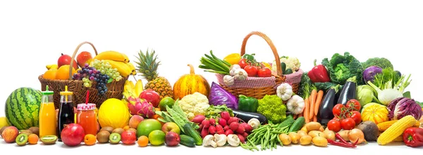 Fundo Legumes Frutas Frescas — Fotografia de Stock