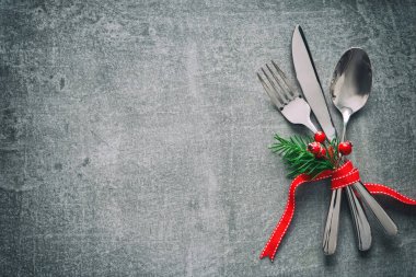 Noel yemek masası yer ayarı