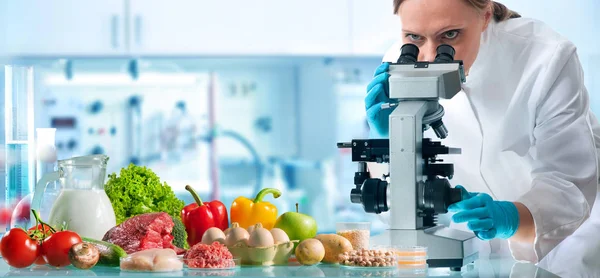 Conceito de controlo da qualidade dos alimentos — Fotografia de Stock