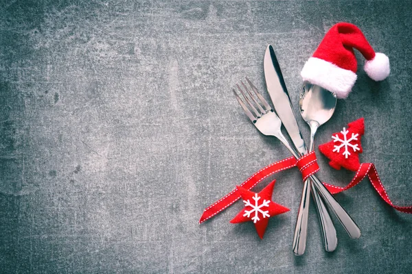 Weihnachtstisch gedeckt — Stockfoto