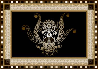 Soyut grafik tasarım ile gizli sembolü. Masonik (freemasonic) çizim. Davet, el ilanı, etiket, poster, afiş, kart, etiket, kapak, web için uygundur. Vektör çizim.