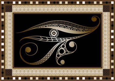 Soyut grafik tasarım ile gizli sembolü. Masonik (freemasonic) çizim. Davet, el ilanı, etiket, poster, afiş, kart, etiket, kapak, web için uygundur. Vektör çizim.