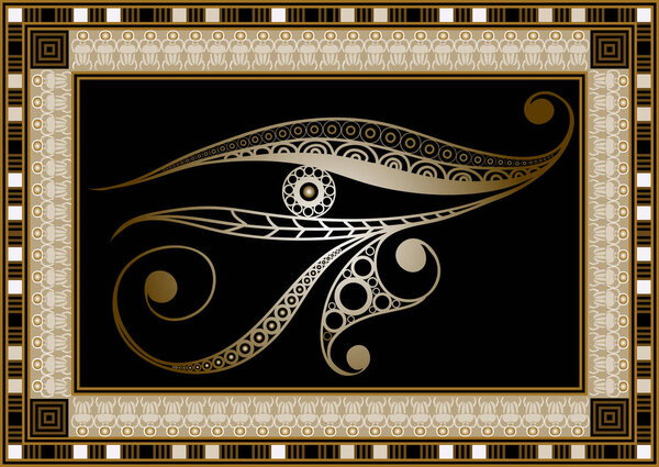 Graphic abstract design with occult symbol. Masonic (freemasonic) drawing. Suitable for invitation, flyer, sticker, poster, banner, card, label, cover, web. Vector illustration.