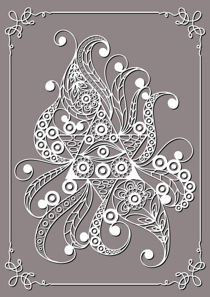 Graphic abstract design with occult symbol. Masonic (freemasonic) drawing. Suitable for invitation, flyer, sticker, poster, banner, card, label, cover, web. Vector illustration.