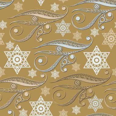 Seamless background with occult symbol. Masonic (freemasonic) texture (pattern). Suitable for textile, wallpapers, print, wrapping, scrapbooking, book cover, cloth design. Vector illustration. clipart