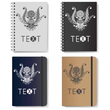 Gizli sembolü ile grafik soyut Günlükler. Masonik (freemasonic) çizim. Gerçekçi Not defteri. Vektör çizim.