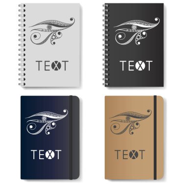 Gizli sembolü ile grafik soyut Günlükler. Masonik (freemasonic) çizim. Gerçekçi Not defteri. Vektör çizim.