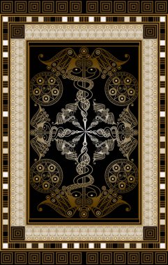 Graphic abstract design with occult tarot card. Minor Arcana - The Eight of Wands . Suitable for invitation, flyer, sticker, poster, banner, card, label, cover, web. Vector illustration. clipart
