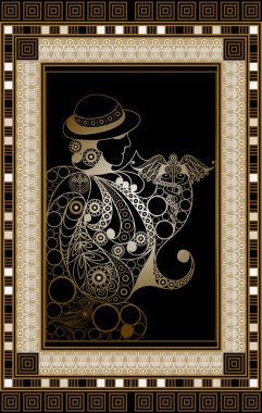 Gizli tarot kartı ile soyut grafik tasarım. Minor Arcana - in yineleyicideki piksel kalemlerinden oluşan sayfa. Davet, el ilanı, etiket, poster, afiş, kart, etiket, kapak, web için uygundur. Vektör çizim.