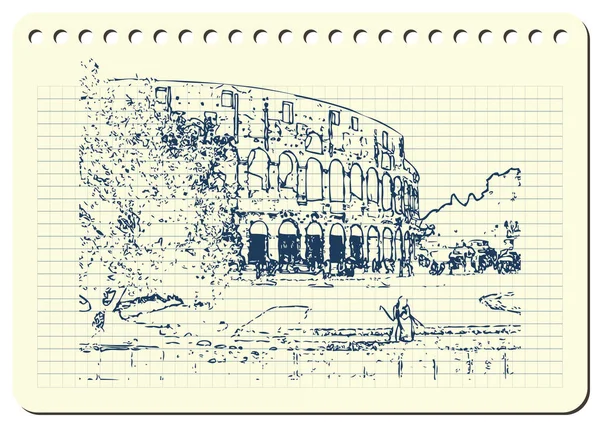 Rzym Włochy Wrzesień 2013 Koloseum Ilustracyjnych Redakcji — Wektor stockowy