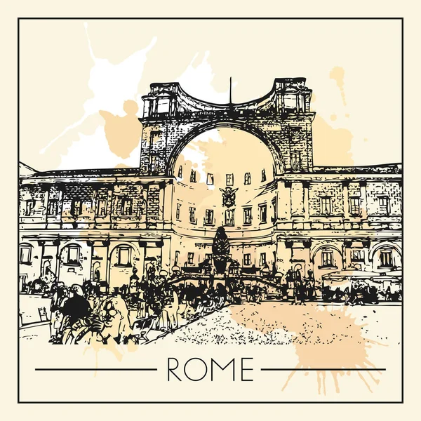 Rome Italy September 2013 Vatican City Illustrative Editorial — Stock Vector