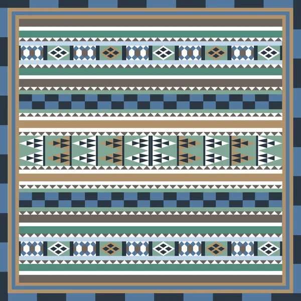 Modello Geometrico Astratto Elementi Ornamentali Etnici Decorativi Africano Messicano Turkmenistan — Vettoriale Stock