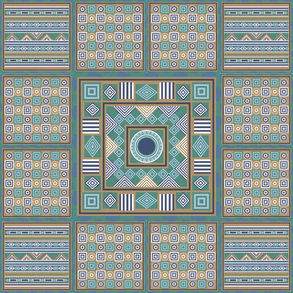 Dekoratif etnik süsleme unsurları geometrik soyut desen. Ambalaj, tekstil, iç mekan, web tasarım Afrika, Meksika, Türkmen doku (arka plan).