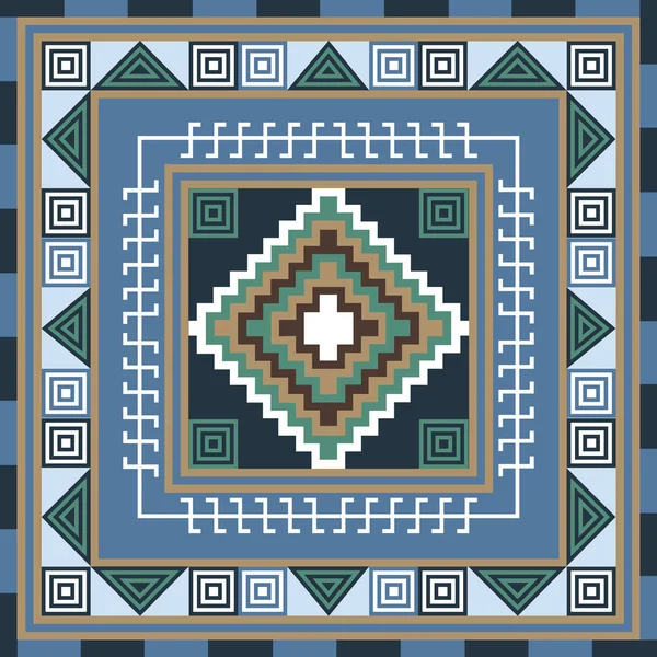 Geometrická Abstraktní Vzor Dekorativní Ornament Etnických Prvků Africké Mexická Turkmenská — Stockový vektor