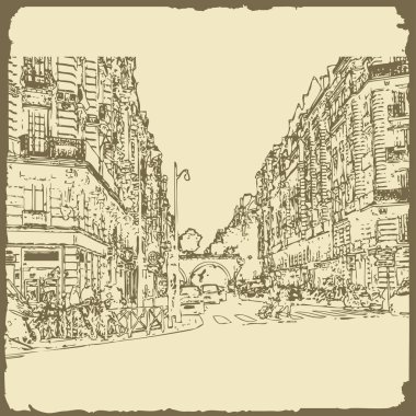 Dekoratif mimari 17 ile grafik illüstrasyon