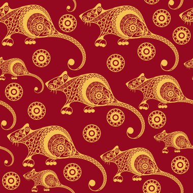 Dekoratif sıçan 7 ile dikişsiz doku