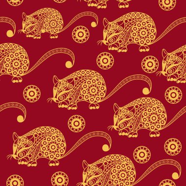 Dekoratif sıçan 6 ile dikişsiz doku