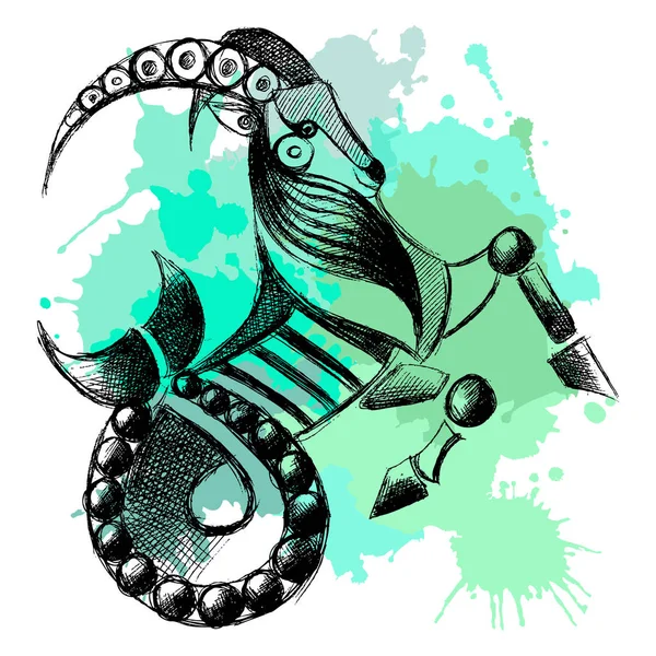 Burç 12 ile grafik illüstrasyon