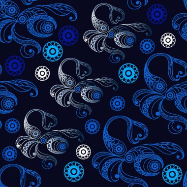 Burç sembollü kusursuz desen (doku) (astroloji, astronomi). Tasarım için elverişli: kumaş, kumaş, duvar kağıdı, ambalaj, ambalaj. Vektör illüstrasyonu.